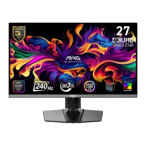 Ecran PC Gamer - MSI - 26.5" - UHD - 240Hz - Dalle QD-OLED - 0,03ms - Ajustable en hauteur - MAG 272UP