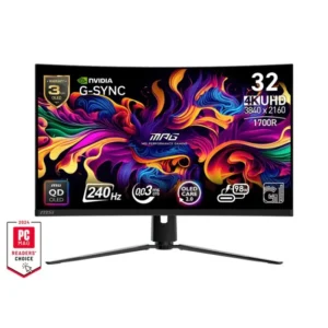 Ecran PC Gamer incurvé - MSI - 31,5" - UHD - 240Hz - Dalle QD-OLED - 0,03ms - Ajustable en hauteur - MPG 321CURX