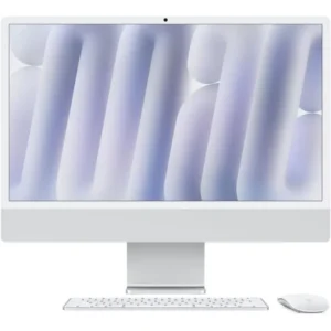 Apple iMac 24" ecran retina 4,5K verre nano texturé 256Go SSD 16Go RAM Puce M4 CPU 10 coeurs GPU 10 coeur argent 2024
