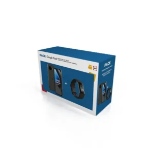 Smartphone Google Pack Pixel 10a 6.3" 5G Double SIM 128 Go Noir volcanique + Bracelet connecté Fitbit Charge 6