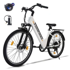 AVDLEU Vélo Électrique 26" - Moteur 250W -Batterie 48V/10.4Ah - 25 km/h Max - 85KM Max - Shimano 7 vitesses