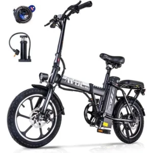 AVDLEU - Vélo Électrique Pliable - Roues 16" - Moteur 250W 25km/h - Batterie 36V 11.4Ah - Autonomie 40